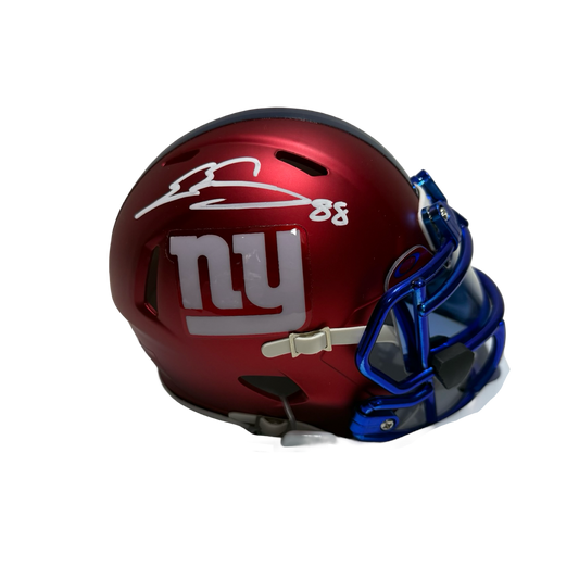 Evan Engram Autographed New York Giants Blaze Alternate Mini Helmet JSA