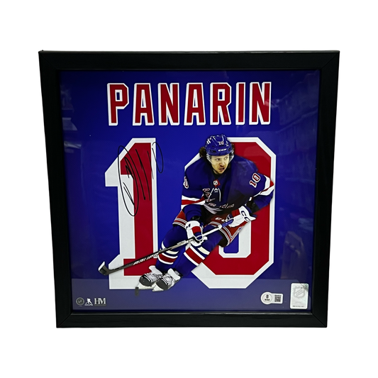 Artemi Panarin Autographed New York Rangers Framed 13x13 Beckett