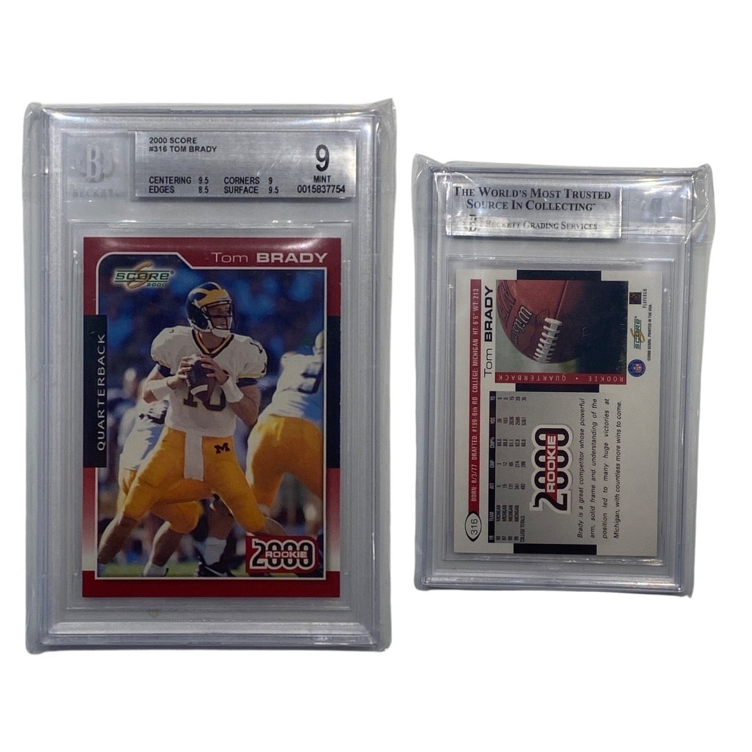 2000 Tom Brady Score #316 Beckett MINT 9