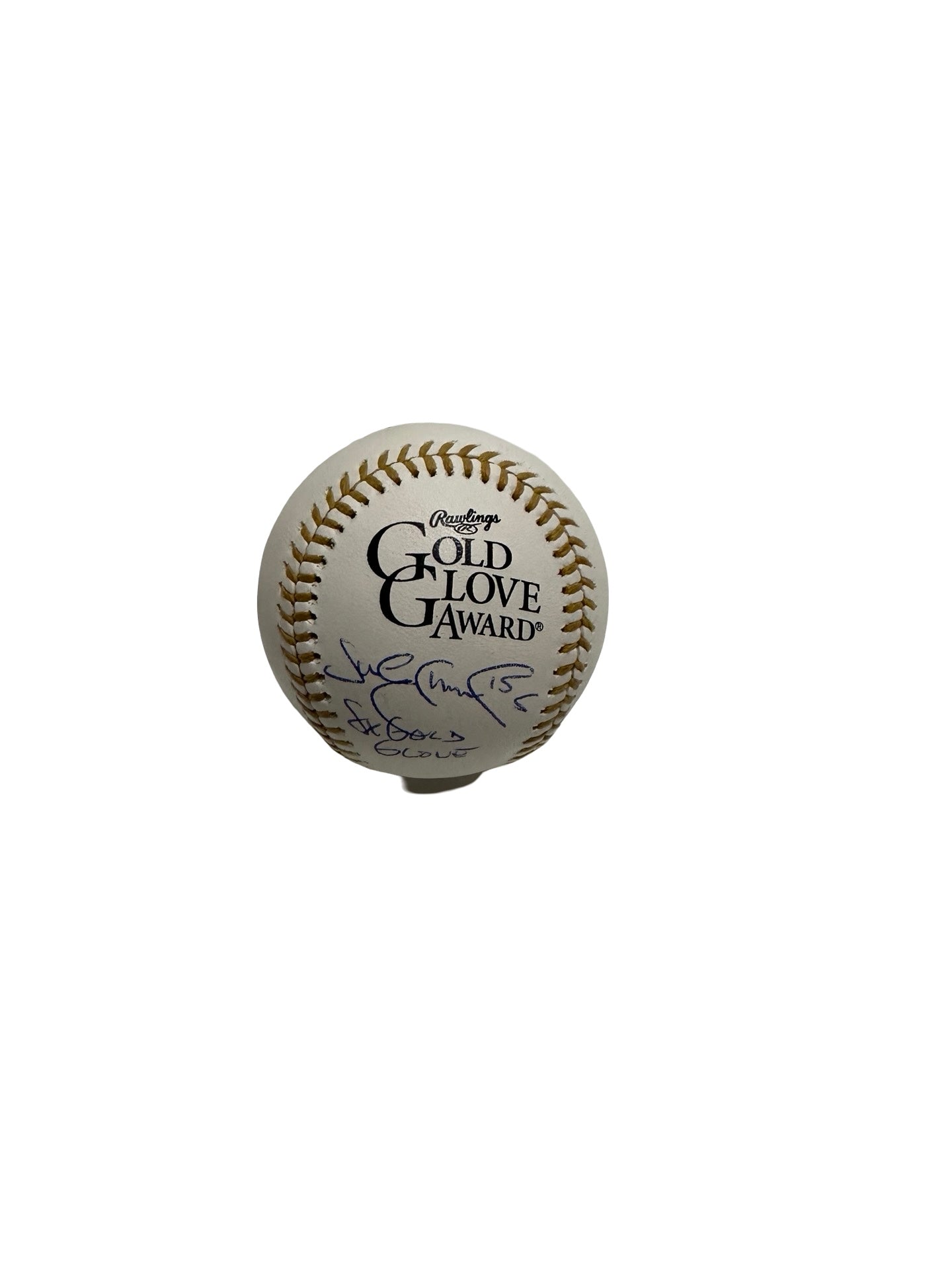 Jim Edmonds Autographed St. Louis Cardinals Gold Glove Logo Ball "8x GG" Inscription JSA
