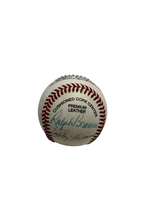 Ralph Branca & Bobby Thompson Autographed New York Yankees OMLB JSA