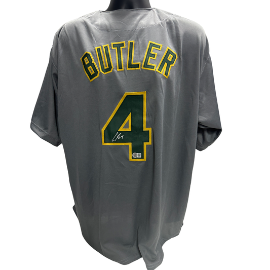 Lawrence Butler Autographed Athletics Grey Jersey Beckett