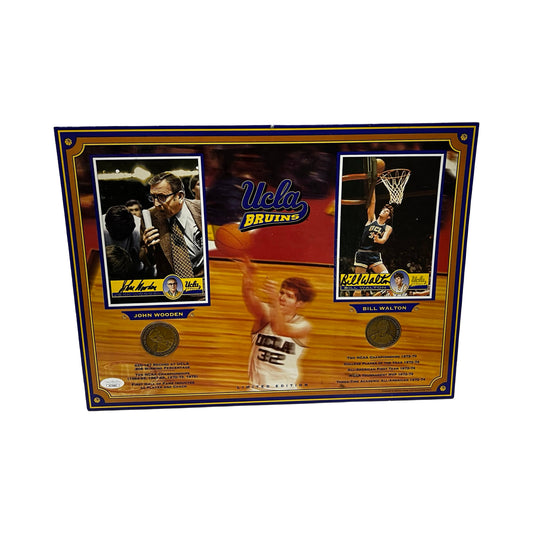 John Wooden & Bill Walton Autographed UCLA Bruins Post Card Set JSA