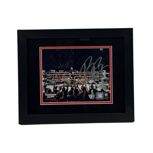 Roman Reigns Autographed WWE Summerslam Framed 8x10 Fanatics