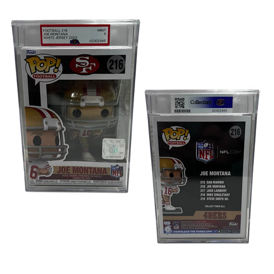 Joe Montana Football 216 White Jersey 2023 Funko Pop PSA MINT 9