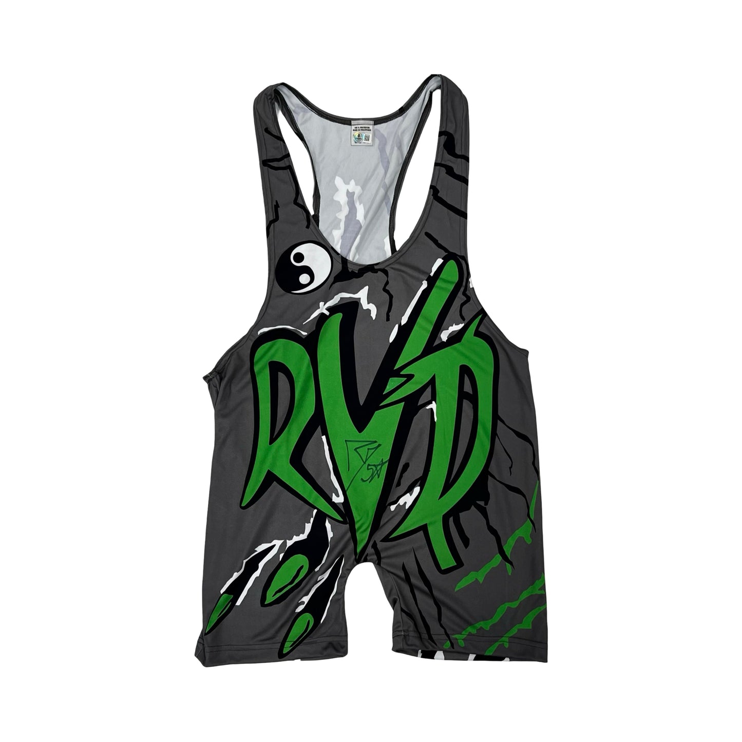 Rob Van Dam Autographed WWE ECW Grey Singlet "5 Star" Inscription Beckett