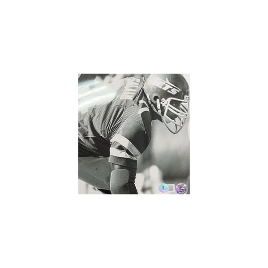 Abdul Salaam Autographed New York Jets B&W 8x10 Beckett