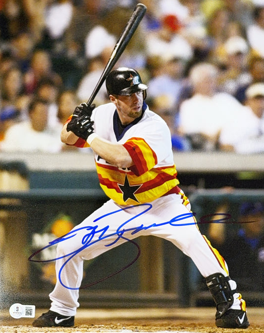 Jeff Bagwell Autographed Houston Astros White Jersey 11x14 Beckett