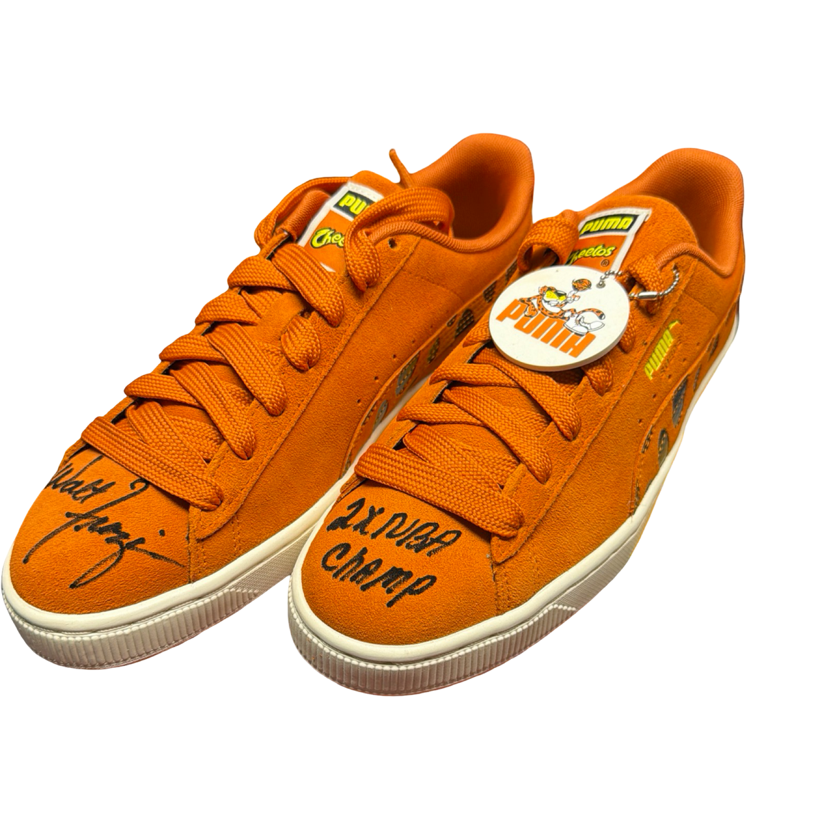 Walt Clyde Frazier Autographed Puma Cheeto Suede Inscribed Signed JSA COA “2x NBA Champ”