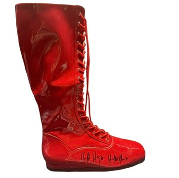 Hulk Hogan Autographed Hulkamania Right Foot Red Boots Beckett BAS