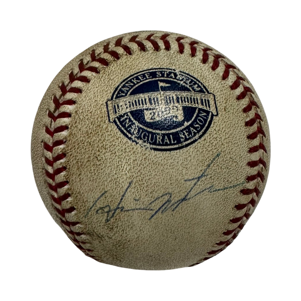 Hideki Matsui Autographed New York Yankees Game Used OMLB 2009 Yankee Stadium Steiner CX