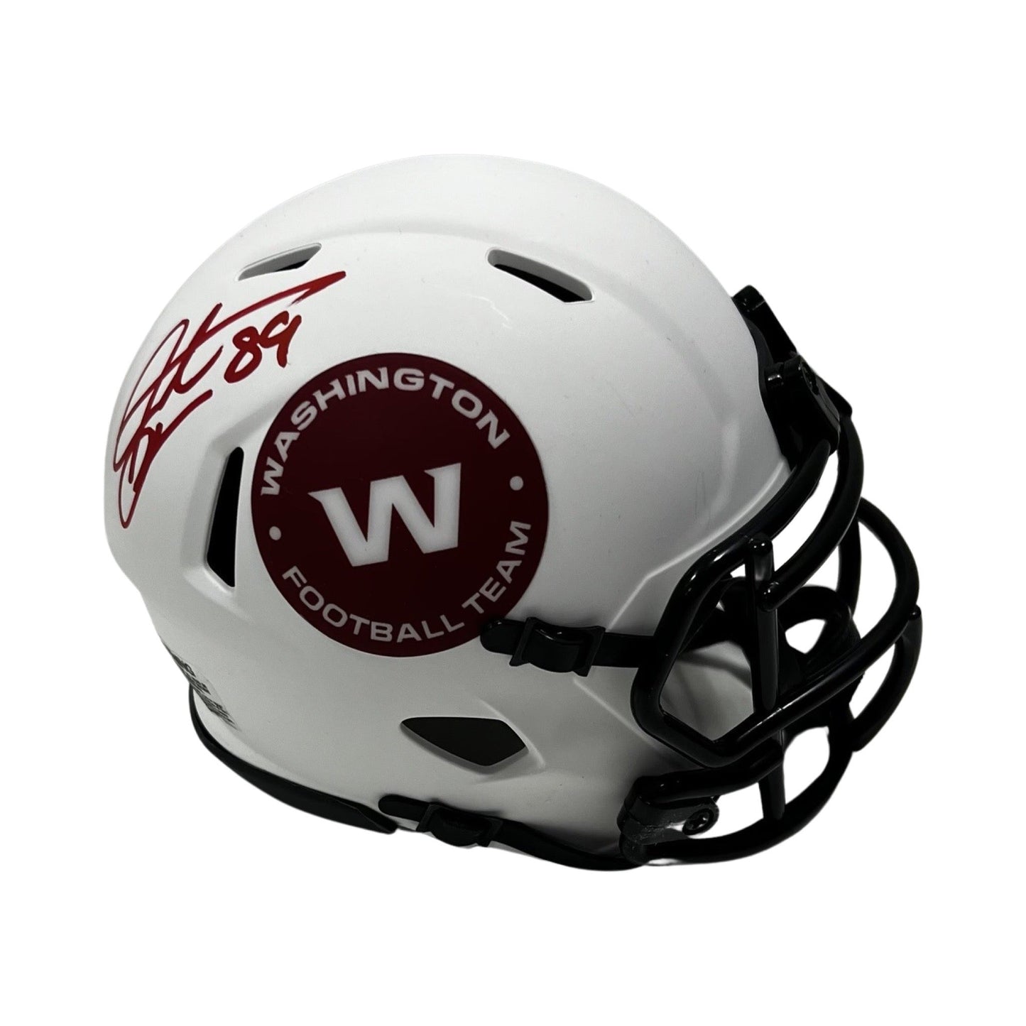 Santana Moss Autographed Washington Commanders Lunar Eclipse Mini Helmet Steiner CX