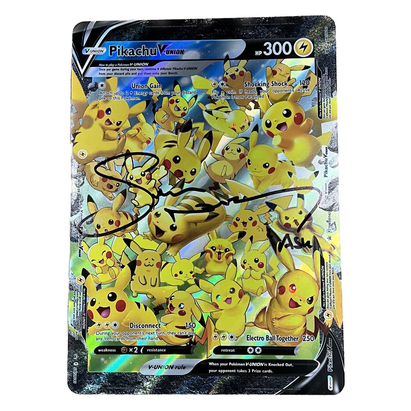 Sarah Natochenny Autographed Pikachu Pokemon Card Ash Ketchum 