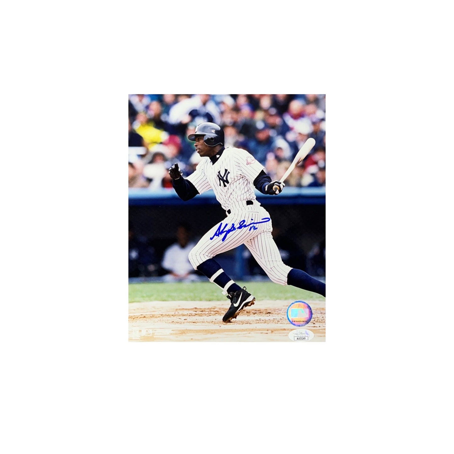 Alfonso Soriano Autographed New York Yankees Swing 8x10 JSA