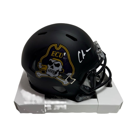Chris Johnson Autographed East Carolina Pirates Black Mini Helmet Beckett