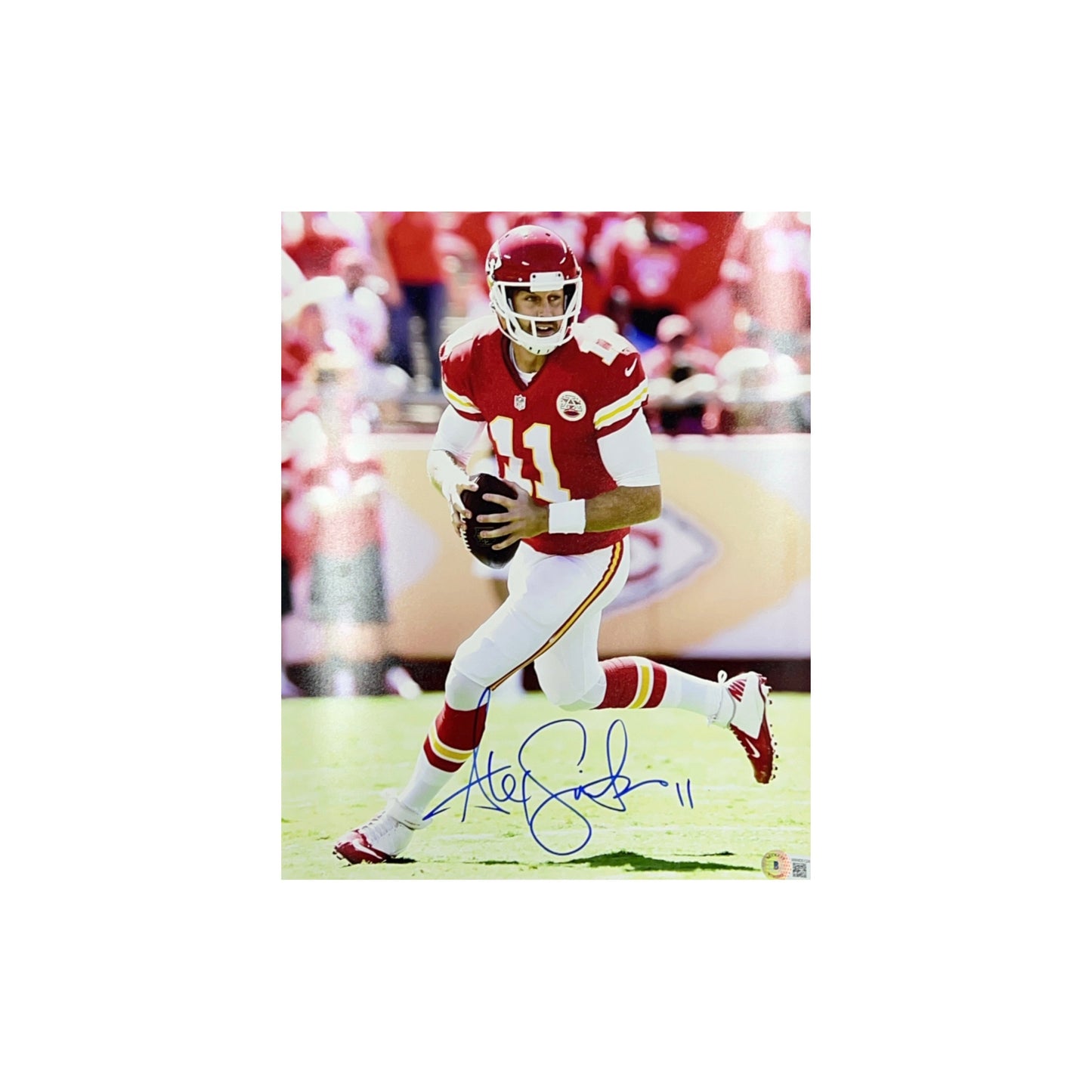 Alex Smith Autographed Kansas City Chiefs Rollout Right 11x14 Beckett