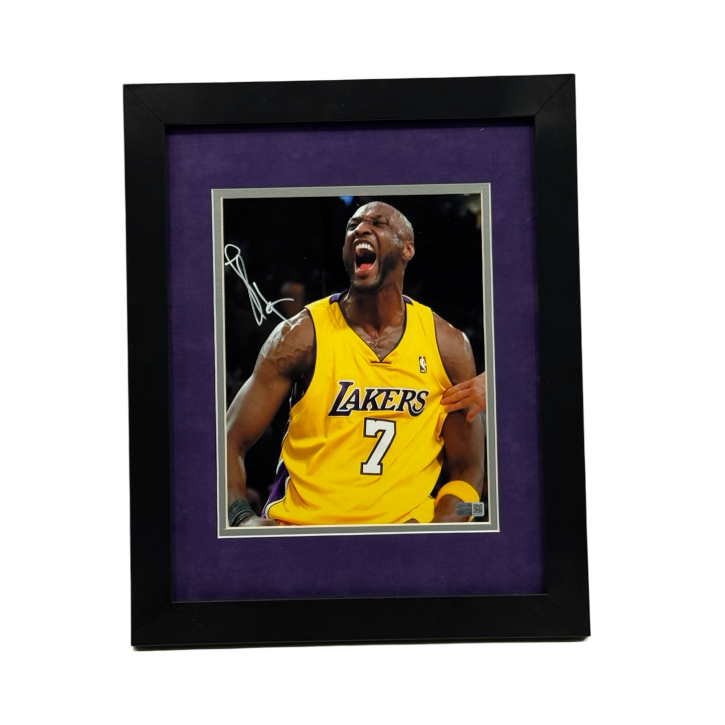 Lamar Odom Autographed Los Angeles Lakers Scream 2 Framed 8x10 Steiner CX