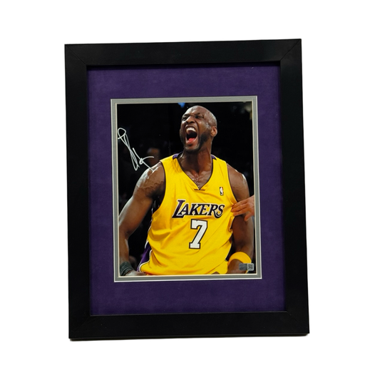 Lamar Odom Autographed Los Angeles Lakers Scream 2 Framed 8x10 Steiner CX