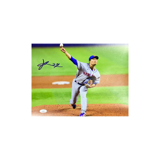 Kodai Senga Autographed New York Mets Pitch 11x14 JSA