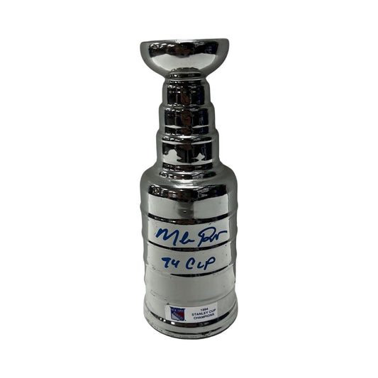Mike Richter Autographed New York Rangers Mini Replica Stanley Cup Trophy Steiner CX