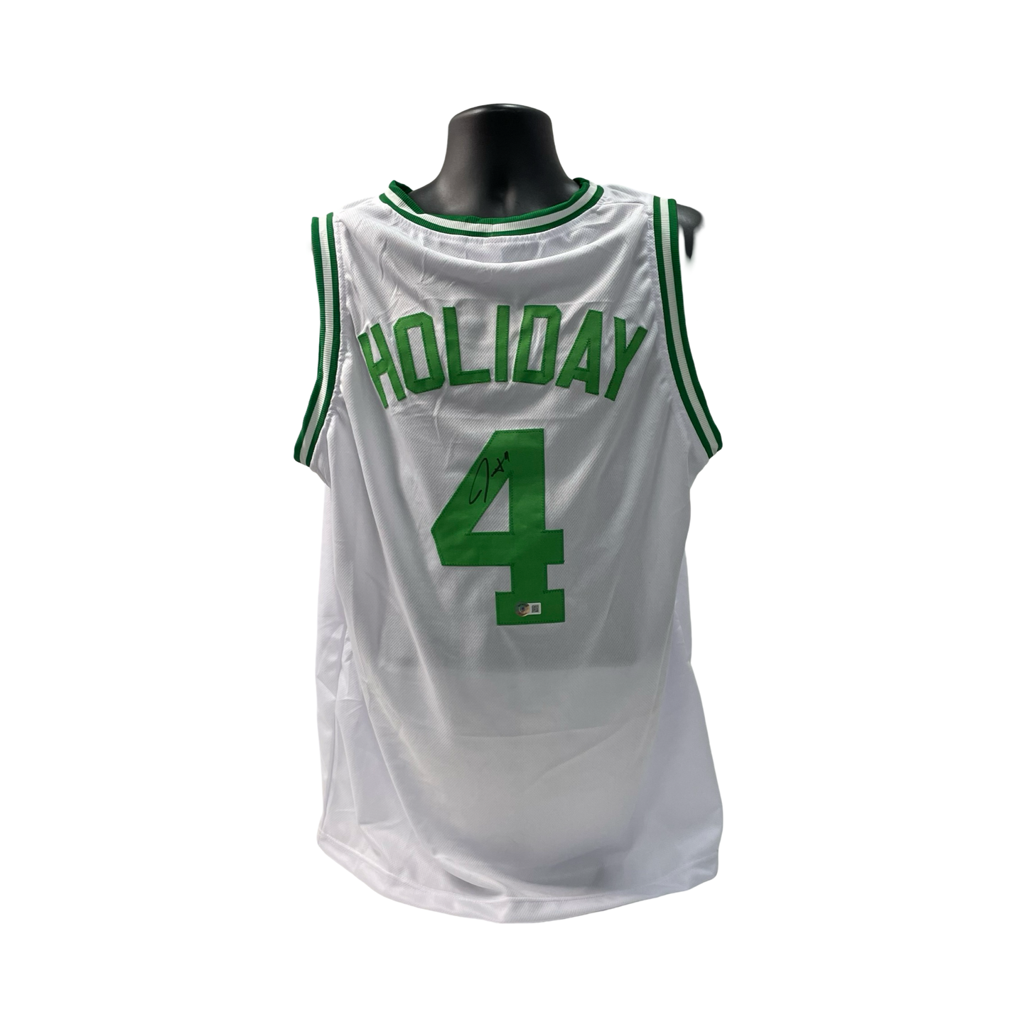 Jrue Holiday Autographed Boston Celtics White Jersey Beckett