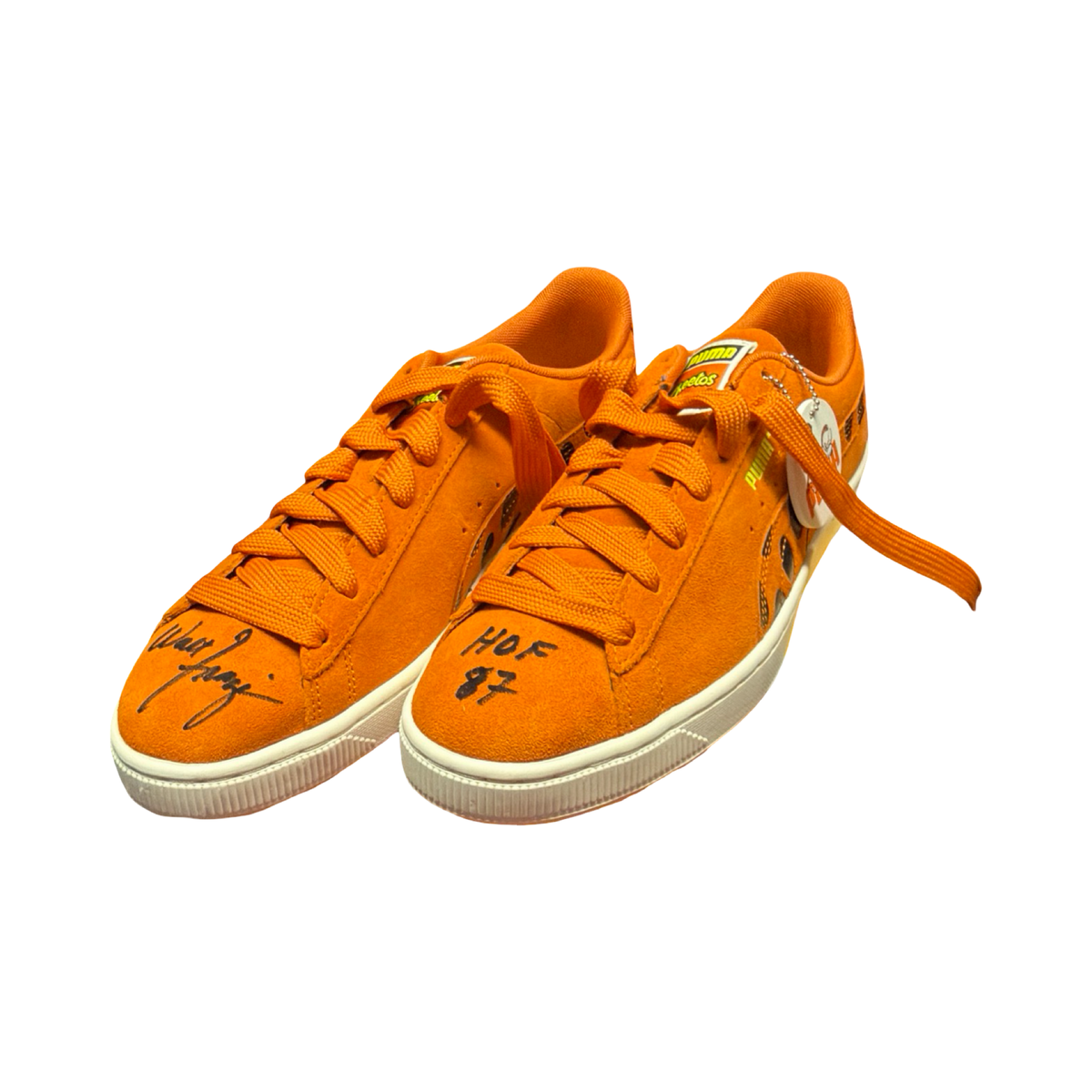 Walt Clyde Frazier Autographed Puma Cheeto Suede Inscribed Signed JSA COA “HOF 87”