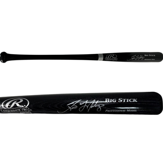 Tino Martinez Autographed Black Rawlings Big Stick Bat Tri Star
