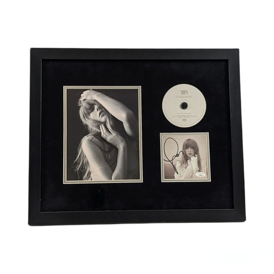 Taylor Swift Autographed Cut & Framed CD 11x14 Frame Pose Black Matte Horizontal JSA