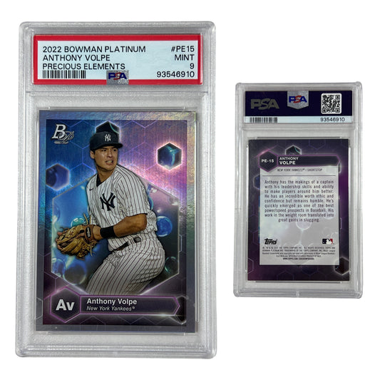 2022 Anthony Volpe Bowman Platinum Precious Elements #PE15 PSA MINT 9