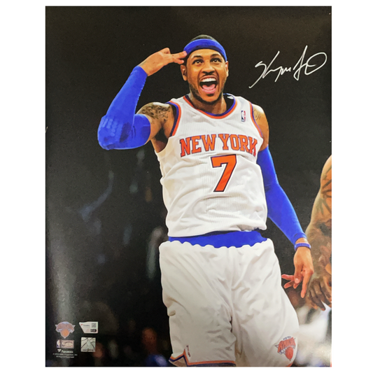 Carmelo Anthony Autographed New York Knicks 3 to the Head 16x20 Photo Fanatics