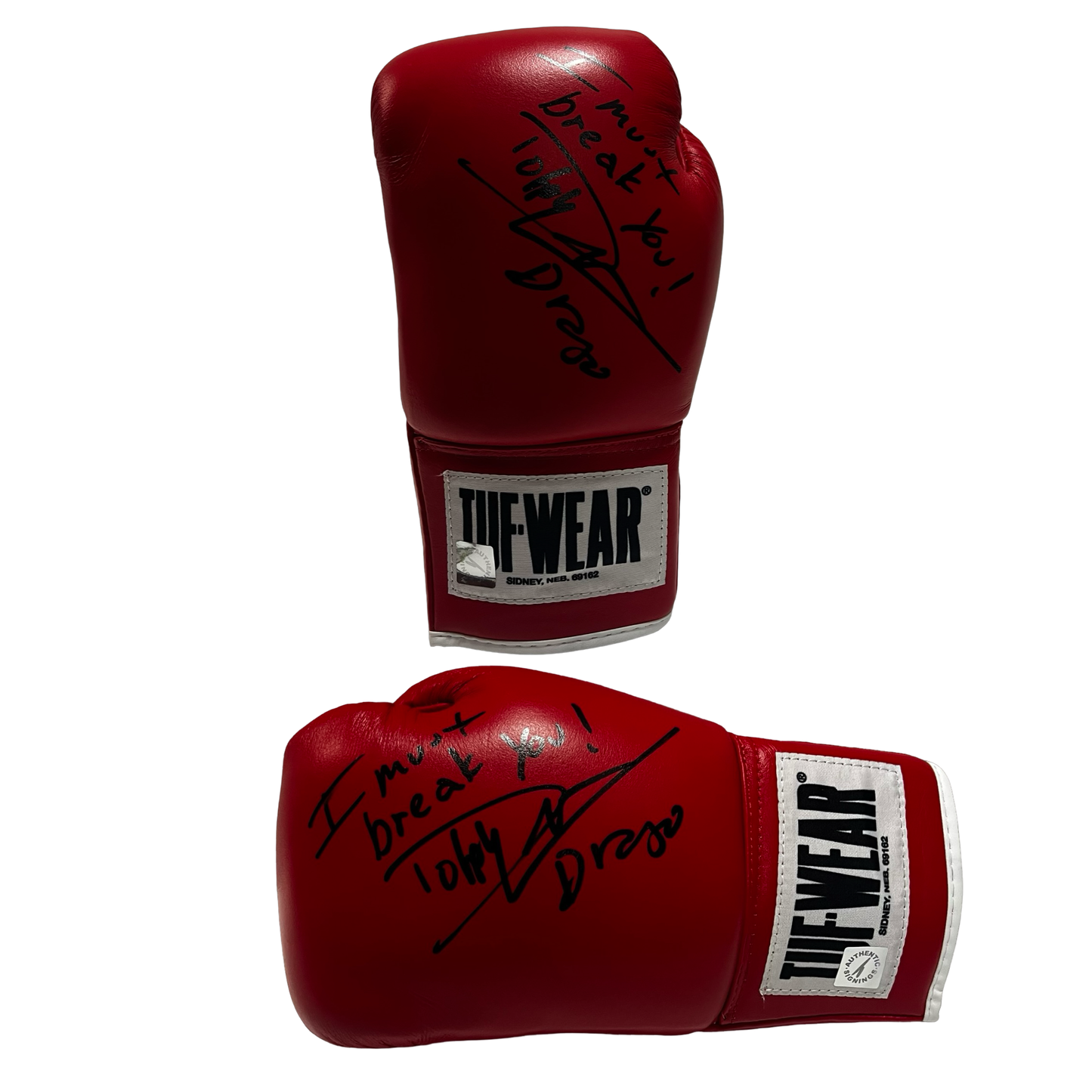 Dolph Lundgren Autographed Rocky IV Glove "I Must Break You" Inscription" ASI Proof