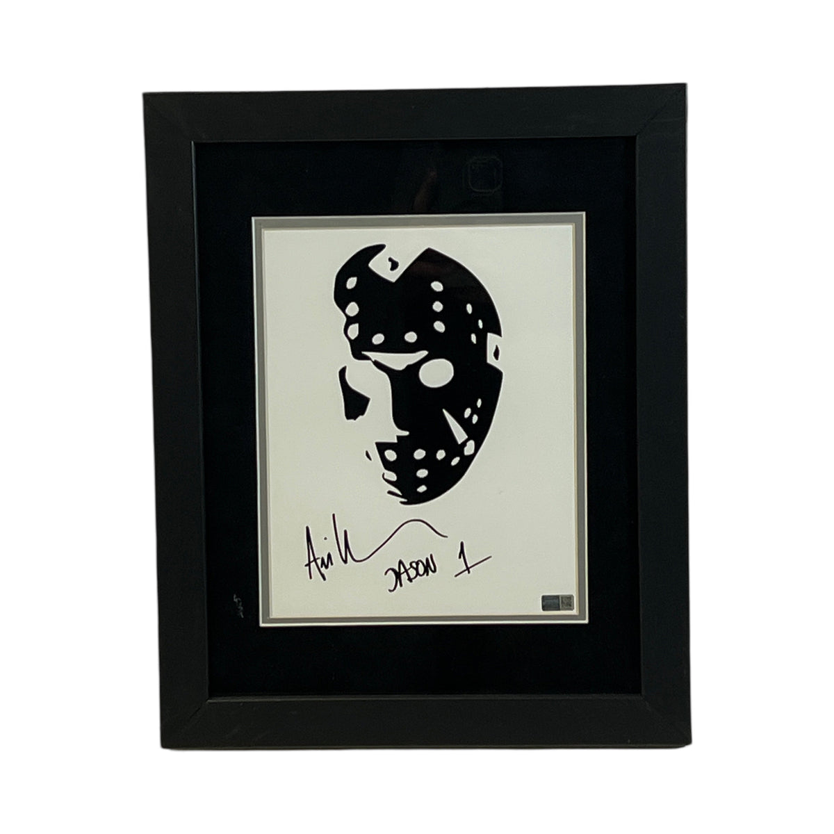 Ari Lehman Autographed Friday The 13th White Out Framed 8x10 "Jason 1" Inscription Steiner CX