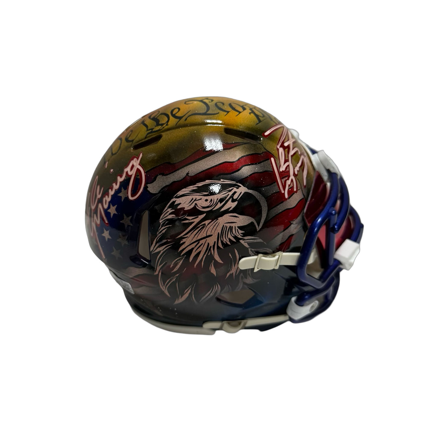 Eli Manning & Peyton Manning Autographed Never Forget Mini Helmet Fanatics