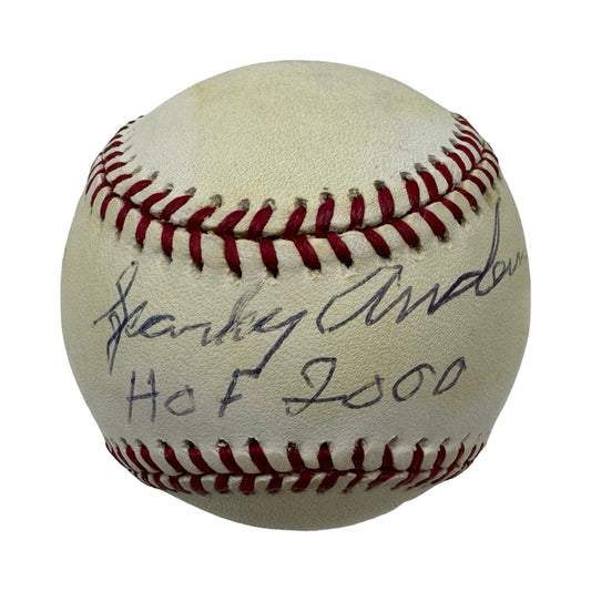 Sparky Anderson Autographed Official National League Baseball HOF 2000 Inscription JSA