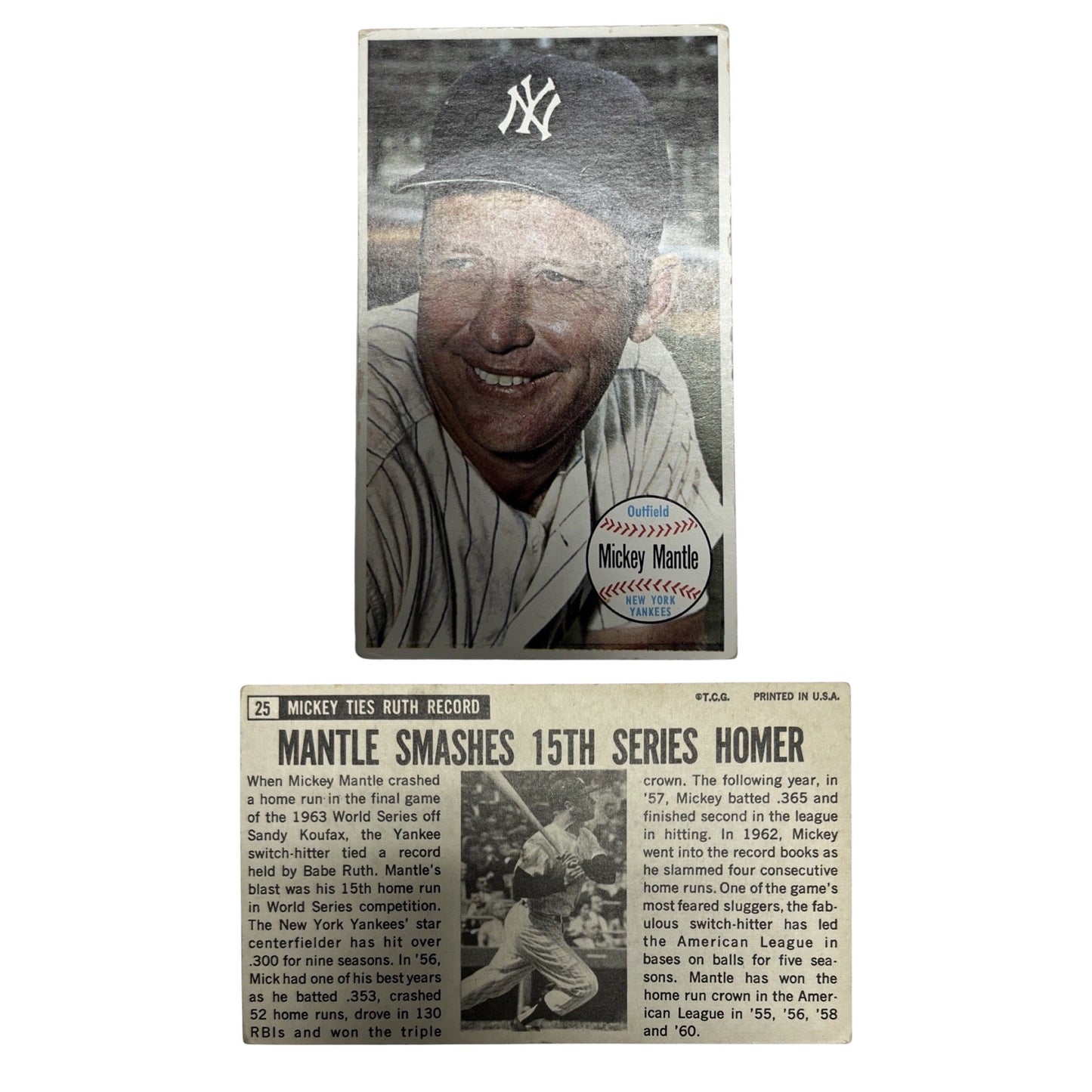 1964 Topps Giants Mickey Mantle #25