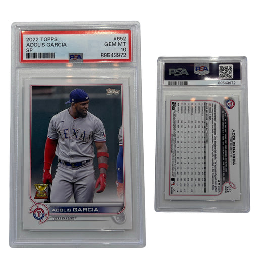 2022 Adolis Garcia Topps SP #652 PSA GEM MT 10