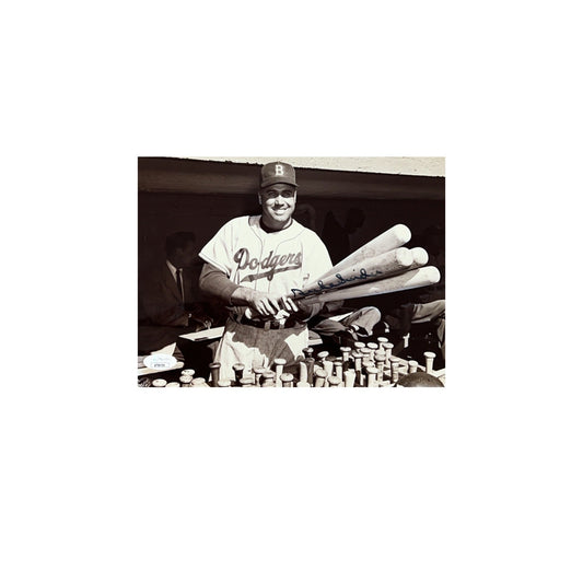 Duke Snider Autographed Brooklyn Dodgers 4 Bats 8x10 JSA