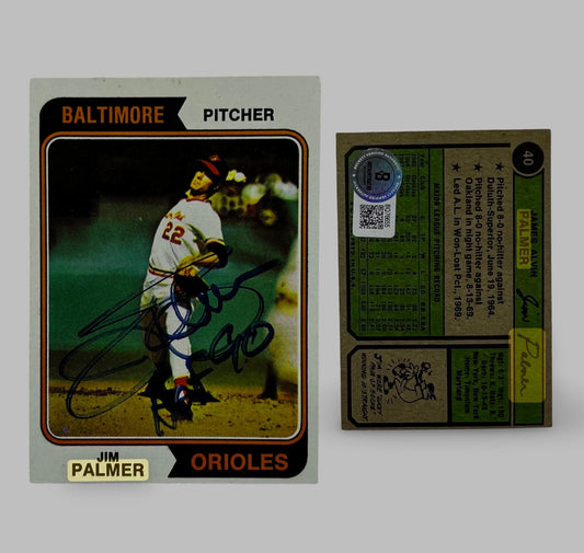 1974 Jim Palmer #40 Auto Beckett
