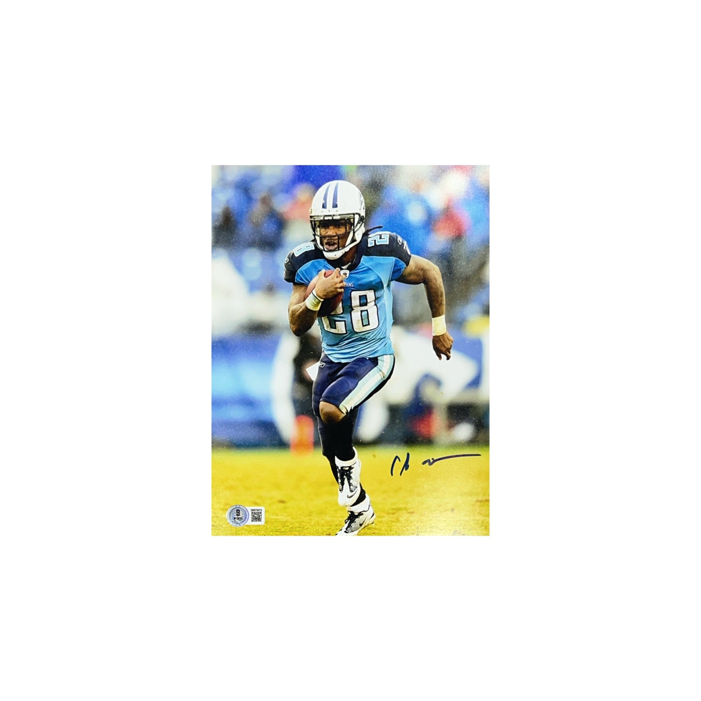 Chris Johnson Autographed Tennessee Titans 8x10 Beckett