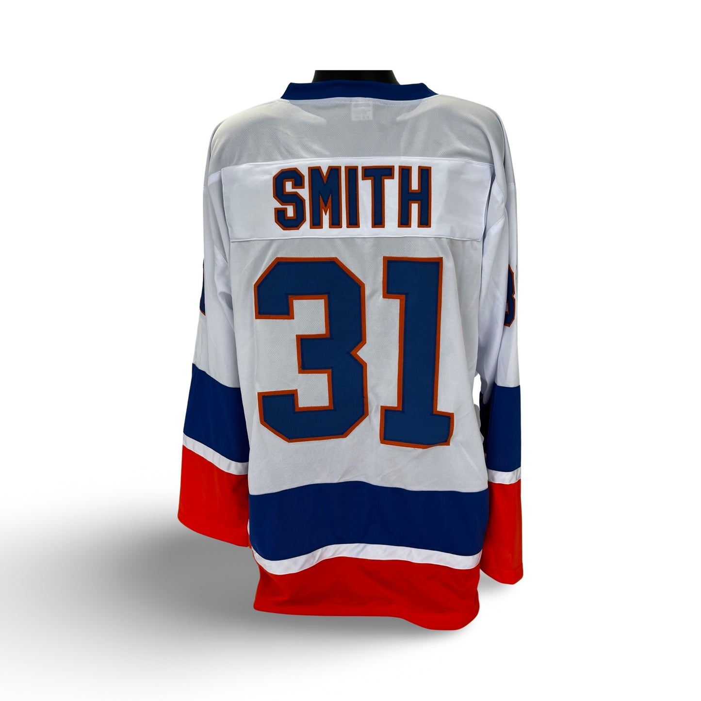 Billy Smith Unsigned New York Islanders White Custom Jersey