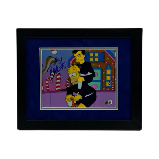 Butch Patrick Autographed The Simpsons Attacking Homer Framed 8x10 Beckett