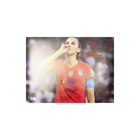 Alex Morgan Autographed Team USA Red Jersey 11x14 Steiner CX