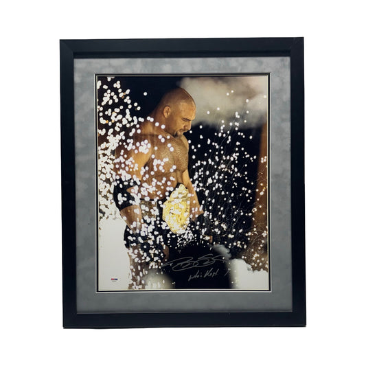 Bill Goldberg Autographed WWE/WWF Framed 16x20 PSA