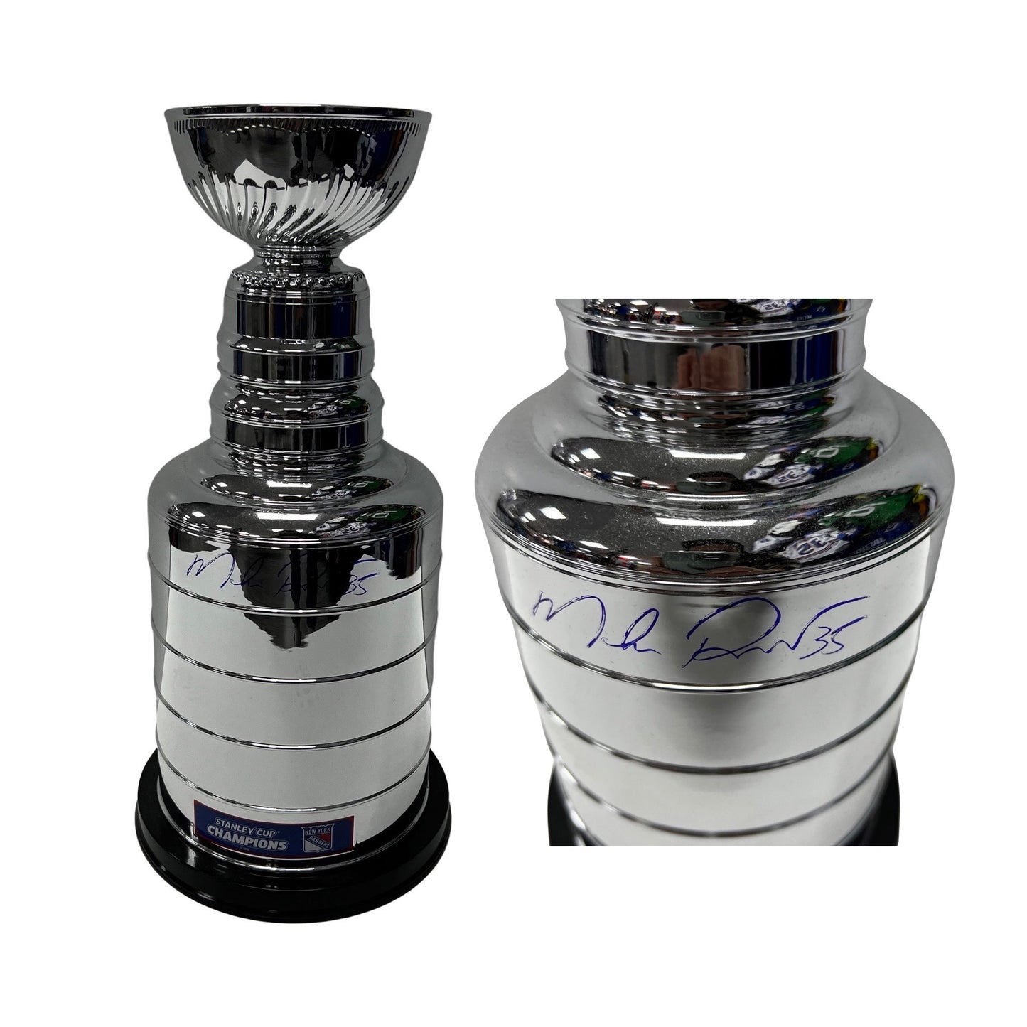 Mike Richter Autographed New York Rangers Replica Stanley Cup Trophy Steiner CX