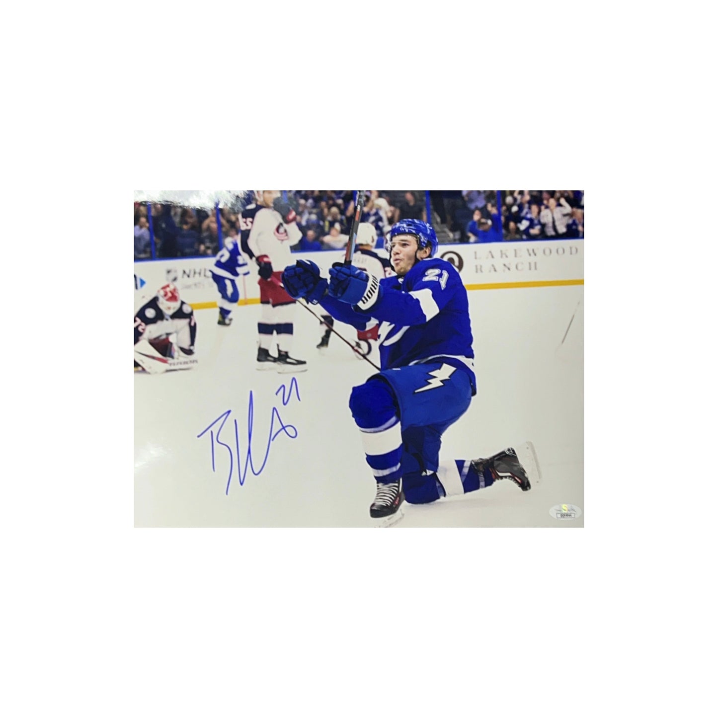 Brayden Point Autographed Tampa Bay Lightning Celebration 11x14 JSA
