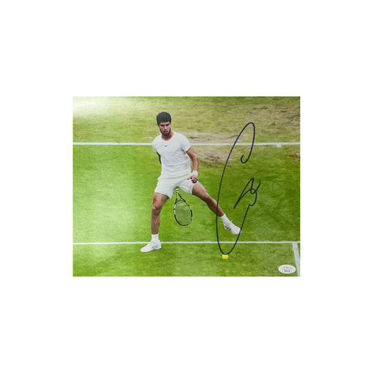 Carlos Alacaraz Autographed Between Legs 11x14 JSA