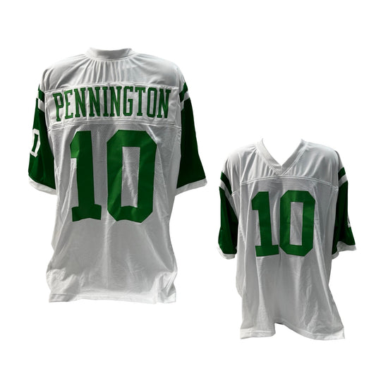 Chad Pennington Unsigned New York Jets Custom White Jersey Size XL