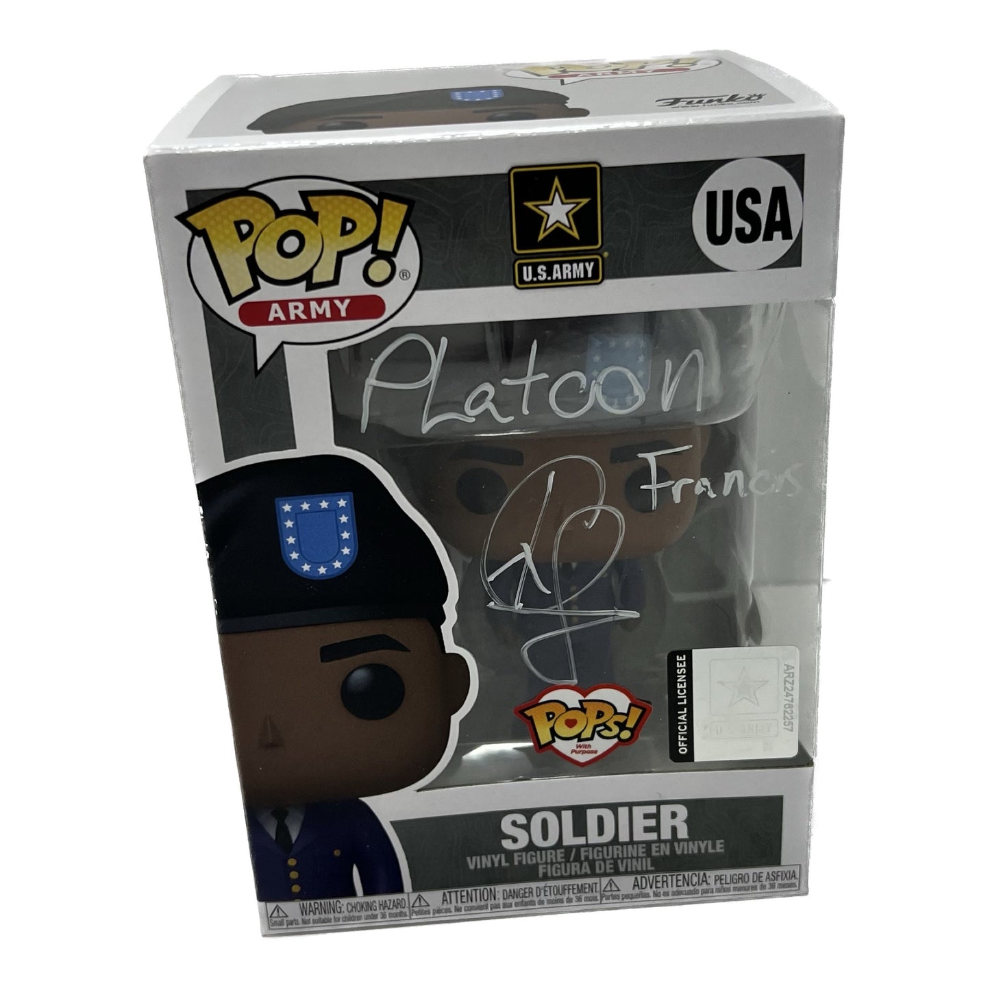 Corey Glover Autographed Platoon US Army Funko JSA