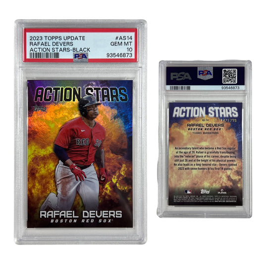 2023 Rafael Devers Topps Update Action Stars Black /299 #AS1 PSA GEM MT 10