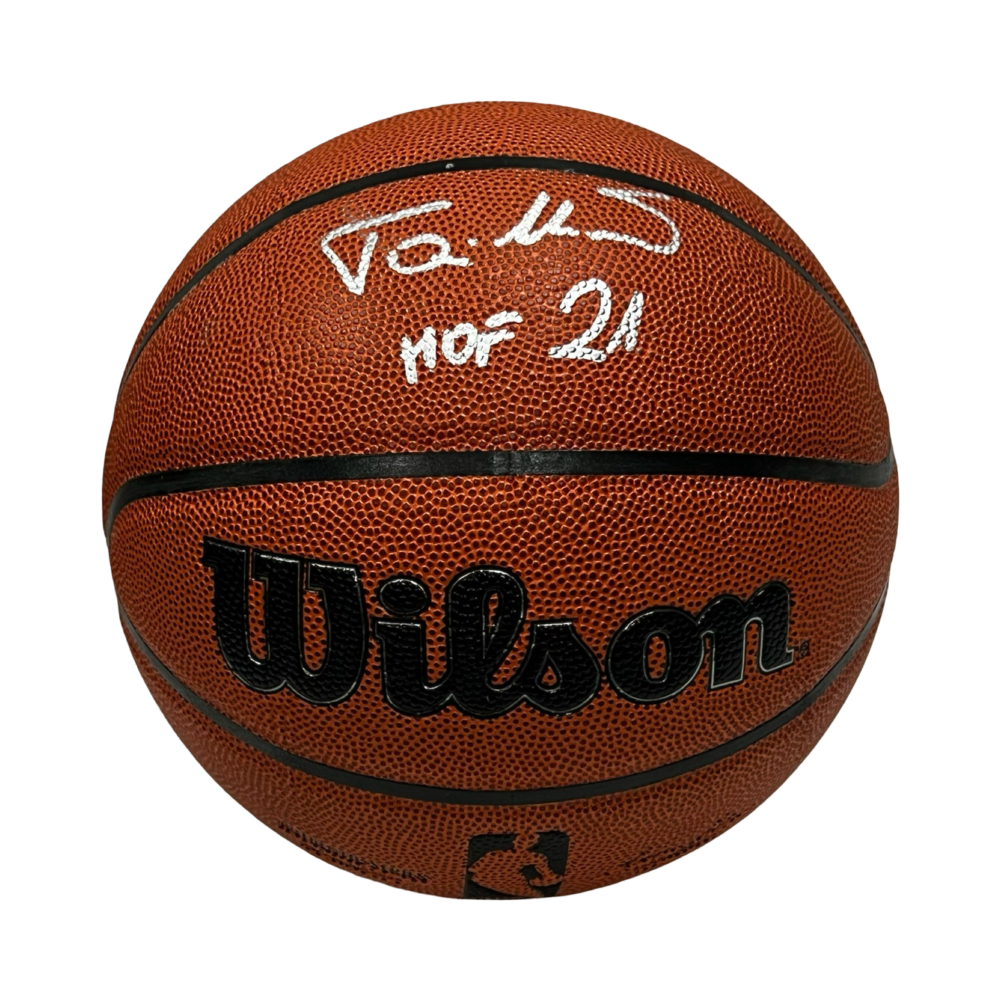 Toni Kukoc Autographed Wilson Basketball "HOF 21" Inscription Beckett